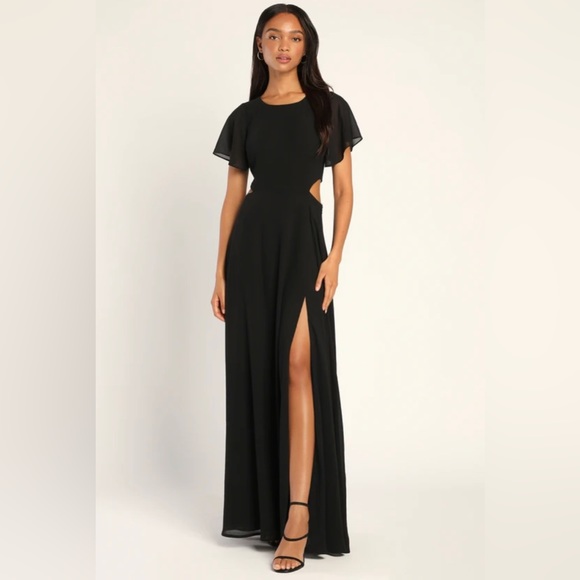 Lulus Garden Bliss Black Cutout Maxi Dress - Picture 1 of 8
